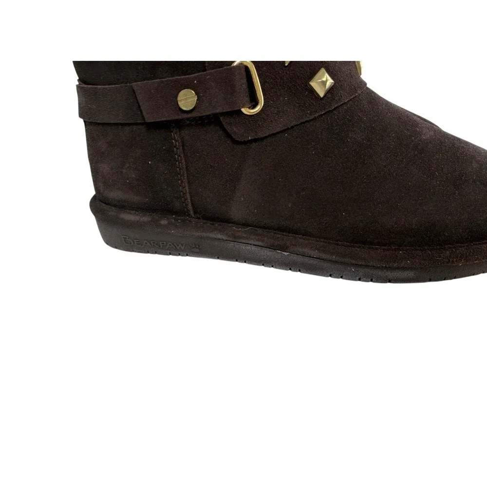 BEARPAW Jade Brown Stud Detail Women's Size 7‎ No Box